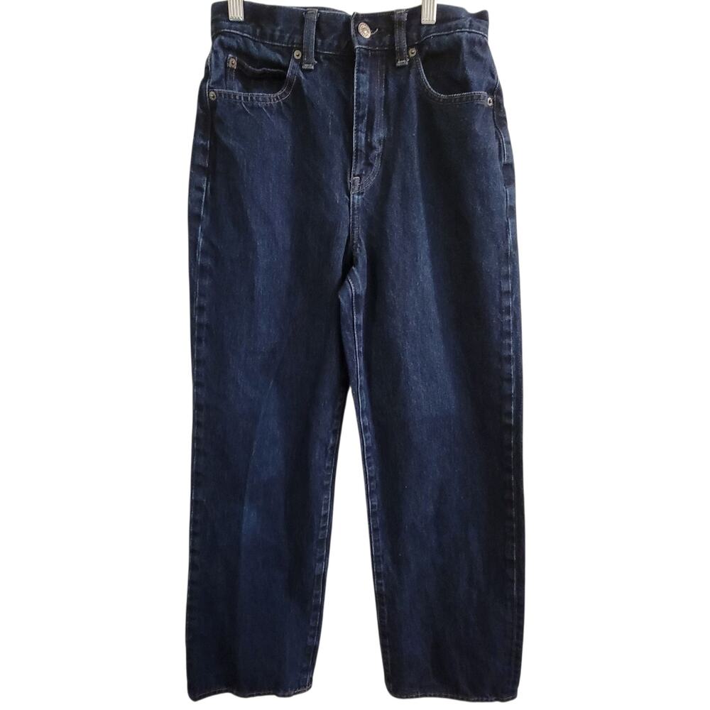 UNIQLO Jeans Women’s 24"/ Xsmall Dark Indigo High Rise Wide Straight Leg Denim